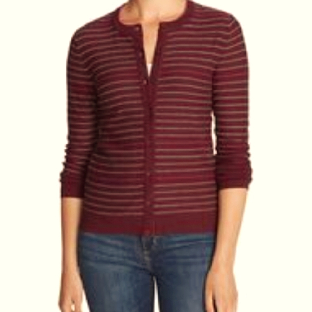 Eddie Bauer Red Pink Cardigan Sweater Knit Women's Size S